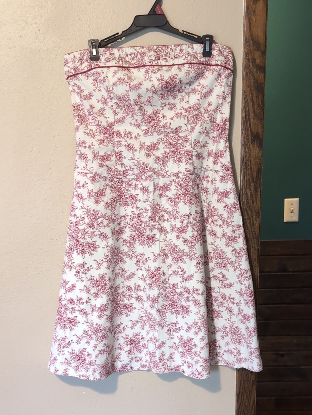 Strapless Floral Print Summer Dress